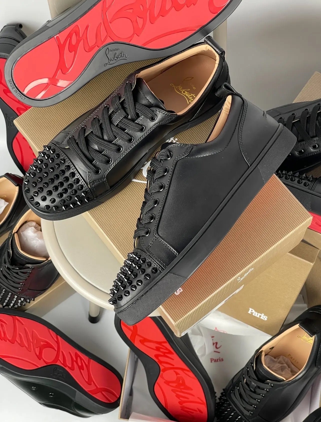 LOUBOUTIN BLACK LEATHER My Store