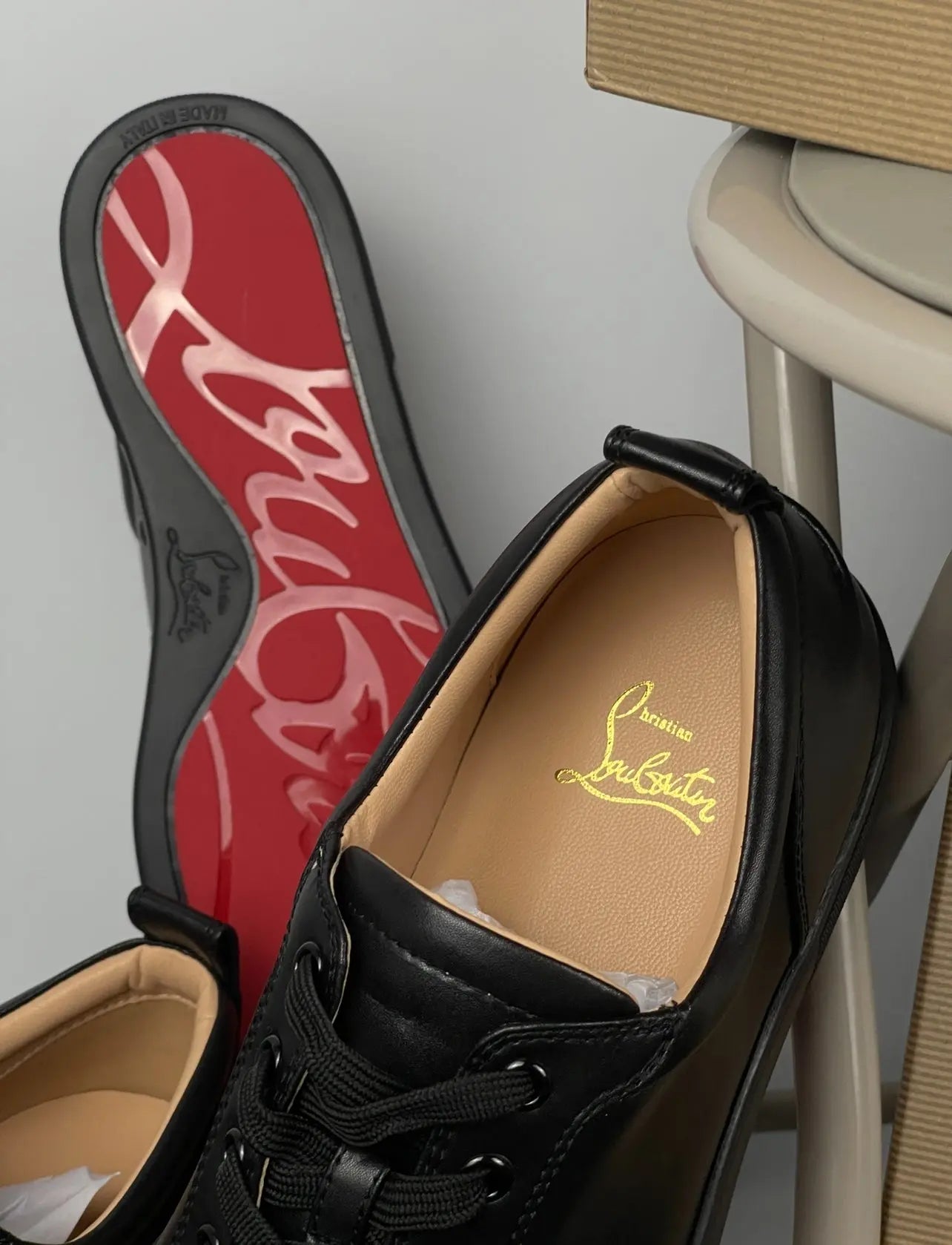 LOUBOUTIN BLACK LEATHER My Store