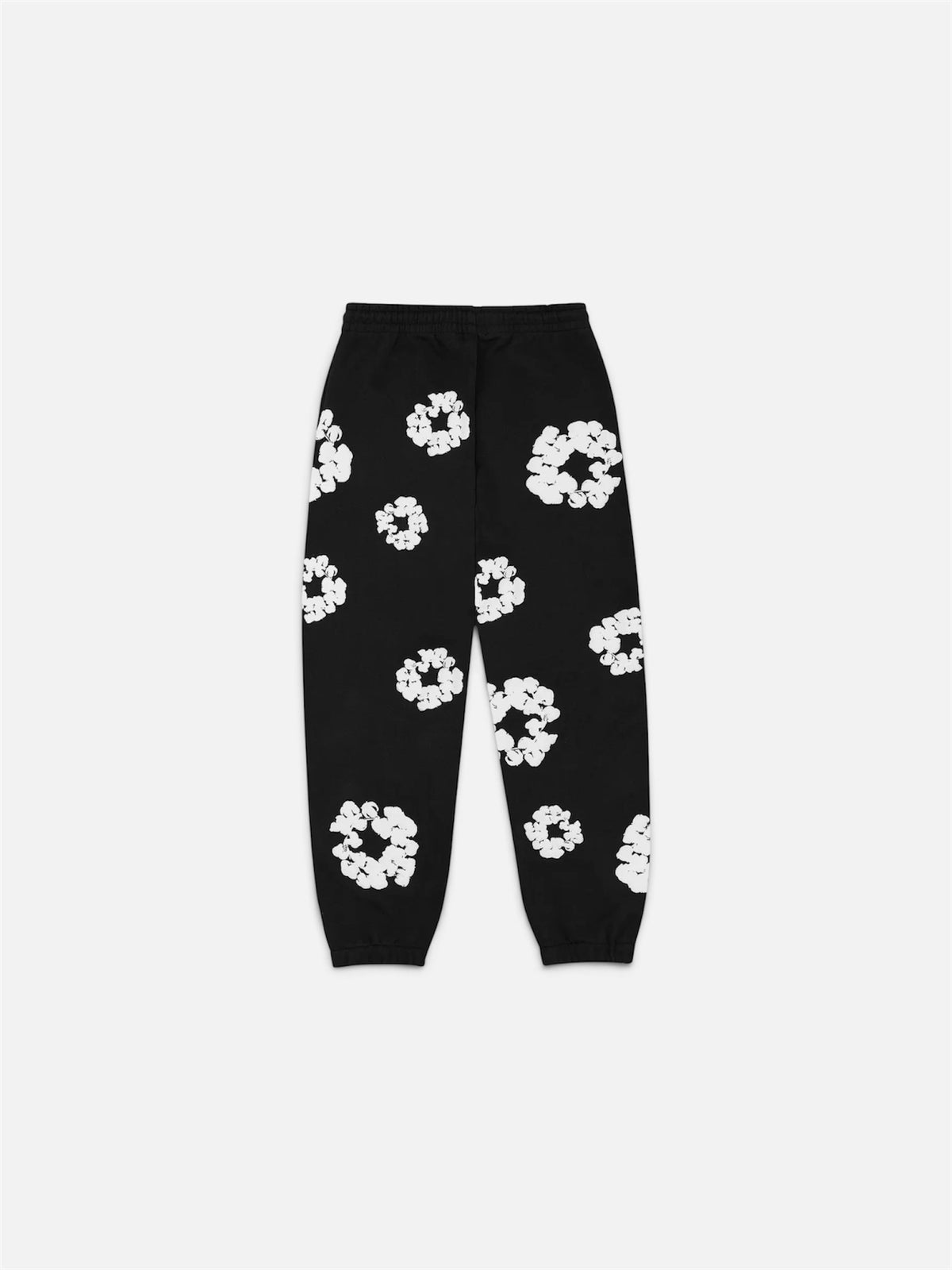 Black Cotton Wreath Pants