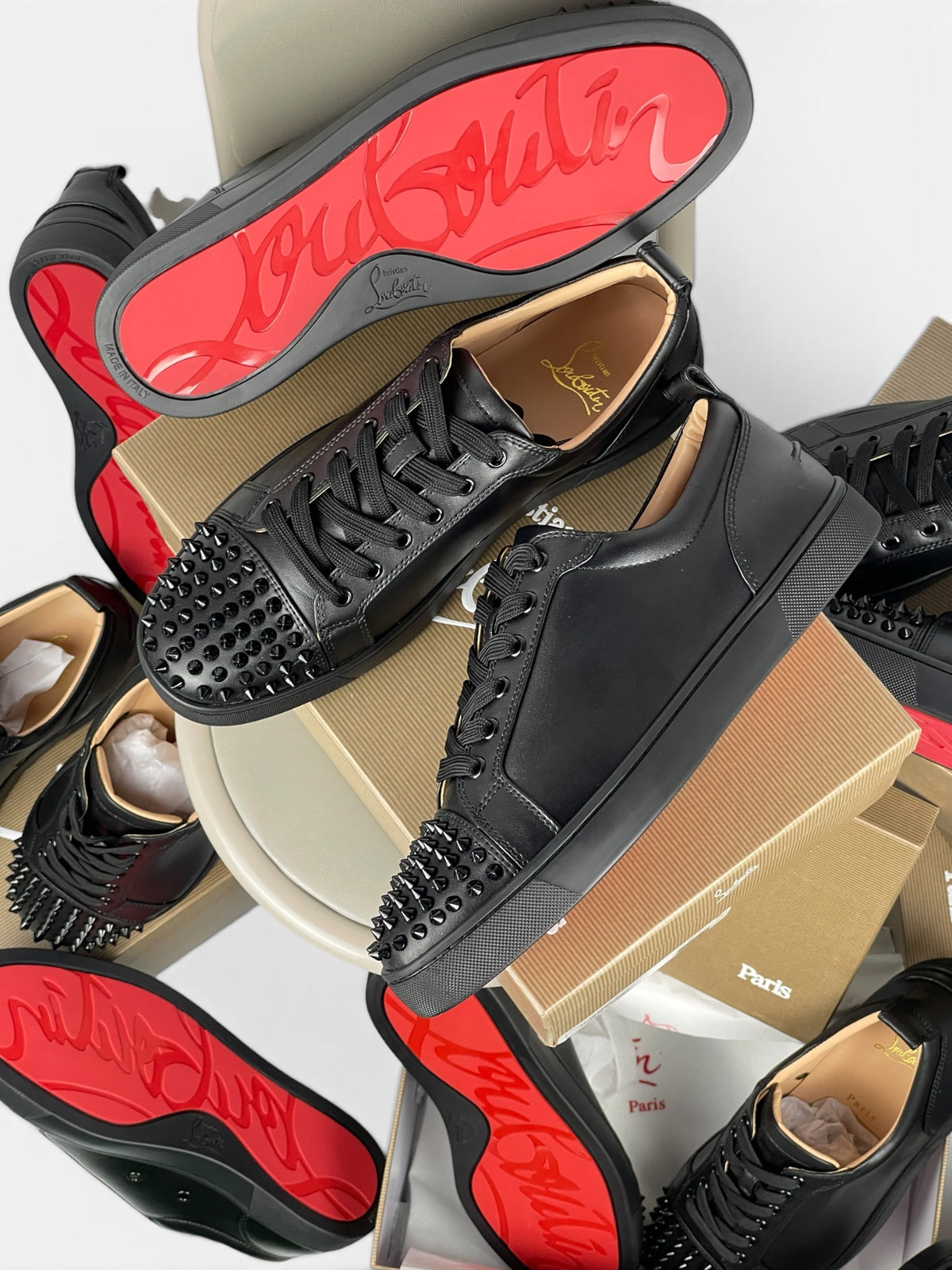 Louboutin Black Leather