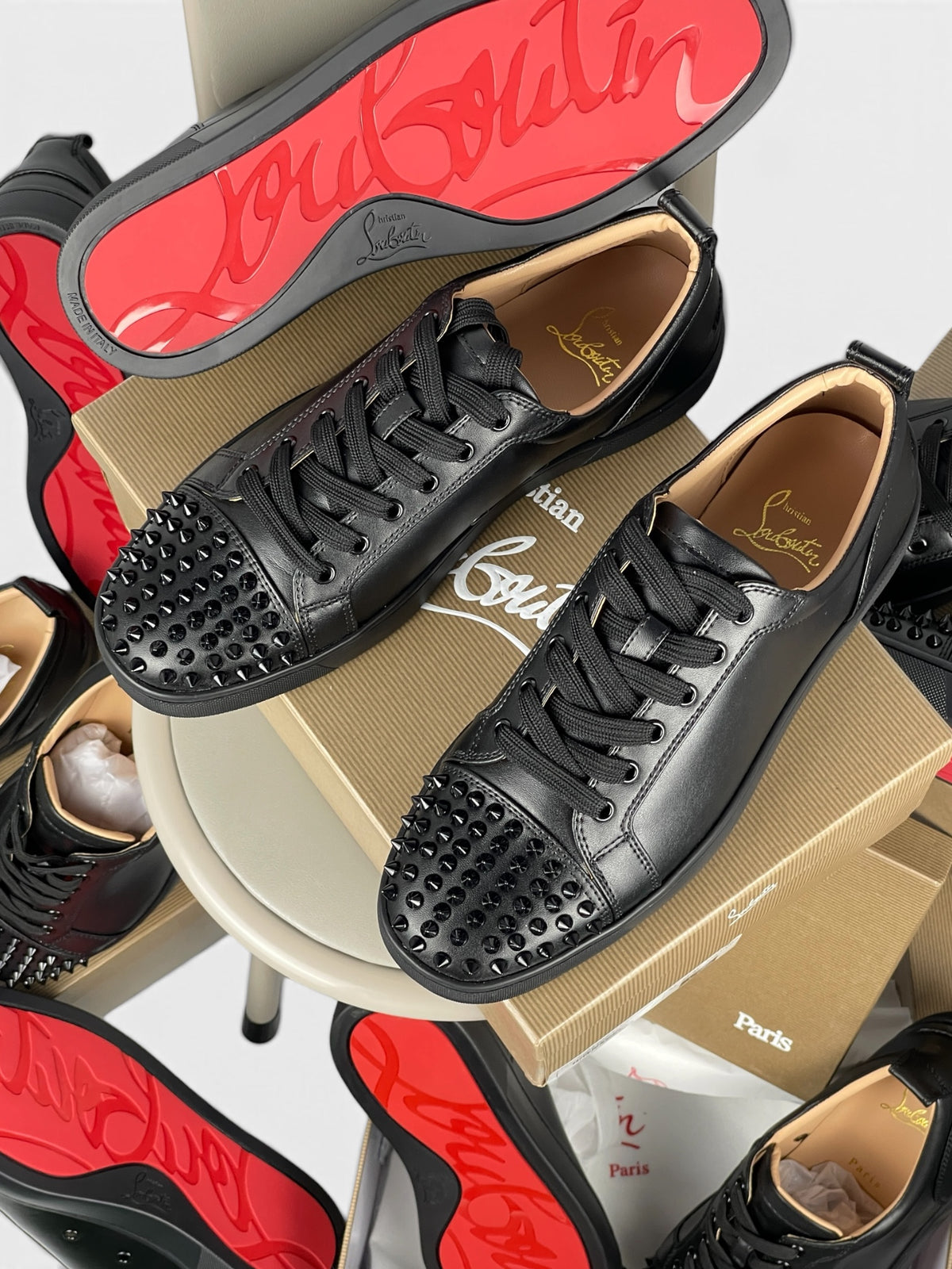 Louboutin Black Leather
