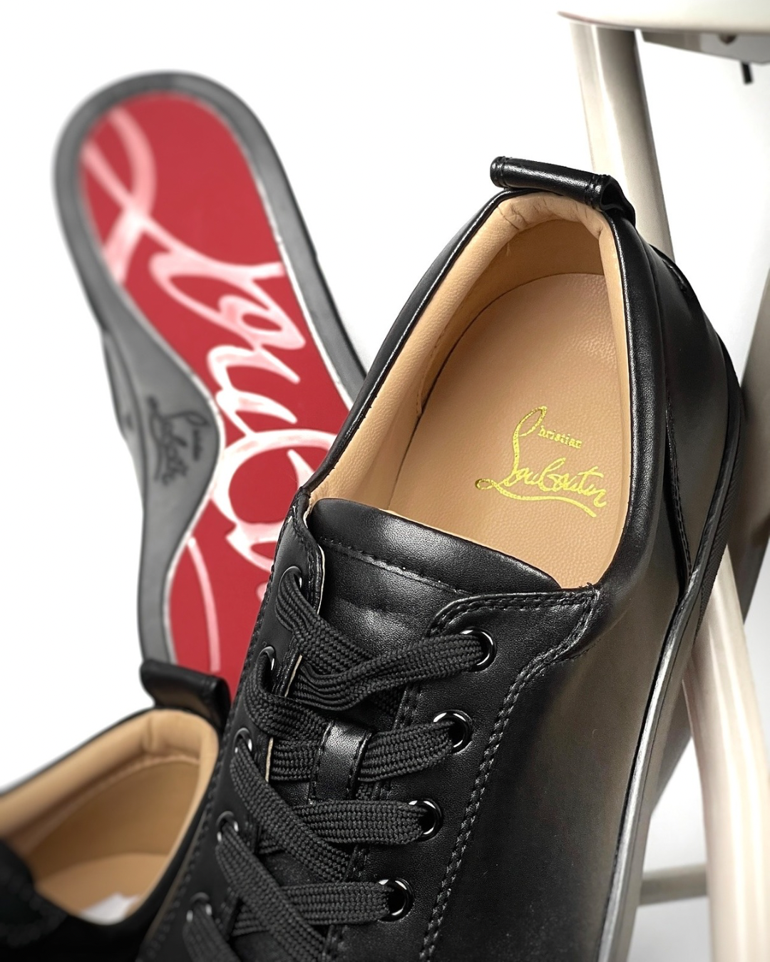 Louboutin Black Leather