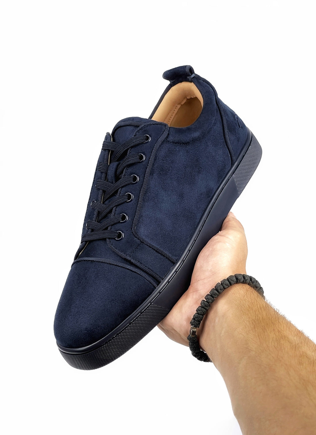 LOUBOUTIN NAVY BLUE VELOUR DRIPLOCKER.BG