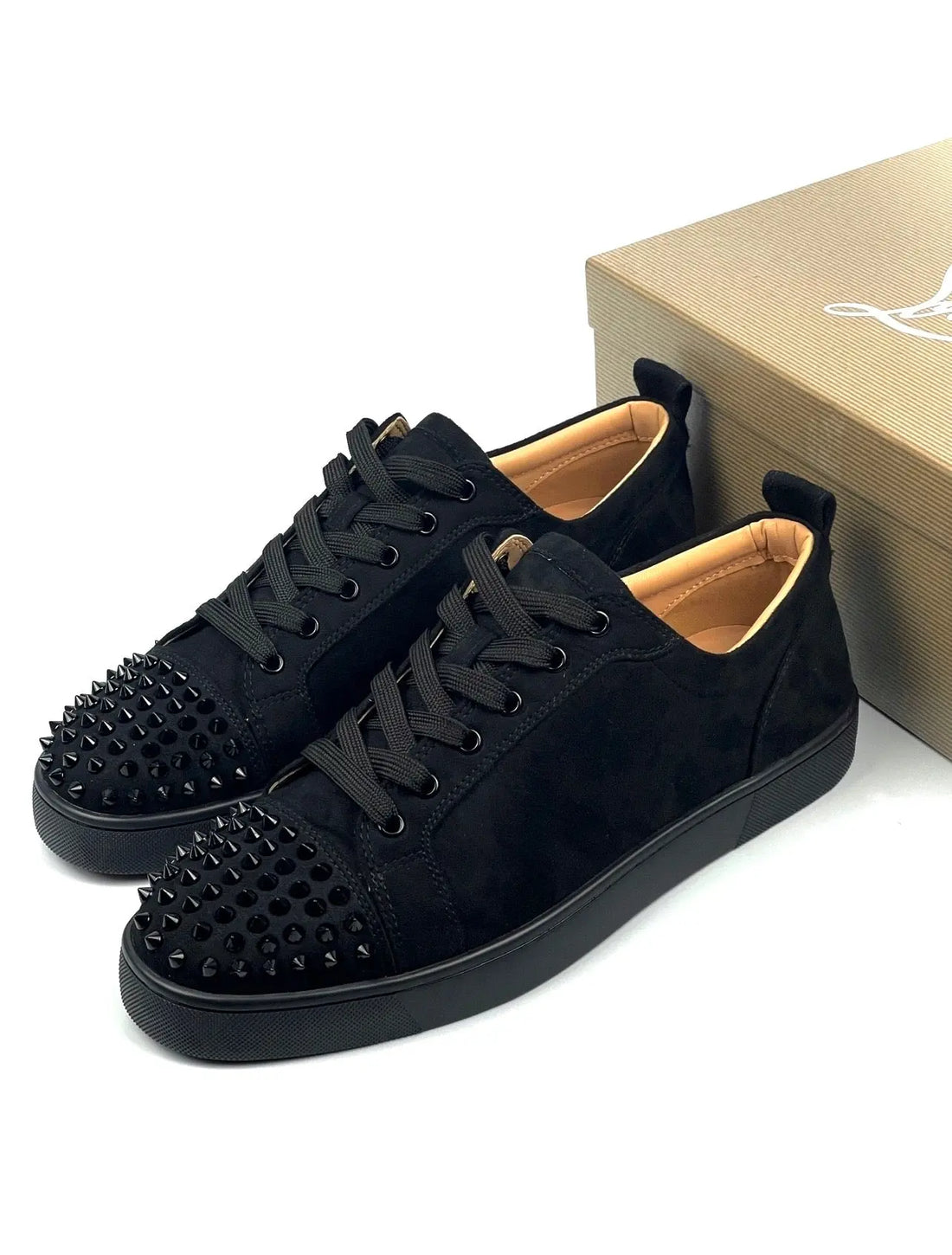 LOUBOUTIN BLACK VELOUR DRIPLOCKER.BG