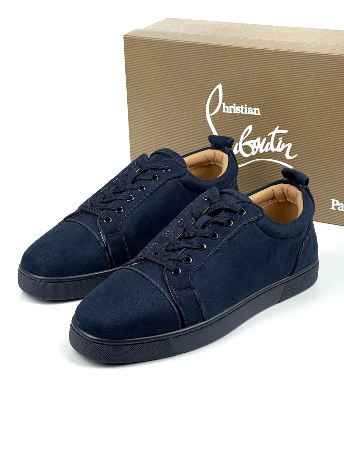 LOUBOUTIN NAVY BLUE VELOUR DRIPLOCKER.BG