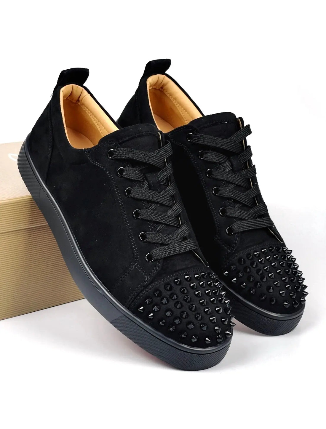 LOUBOUTIN BLACK VELOUR DRIPLOCKER.BG