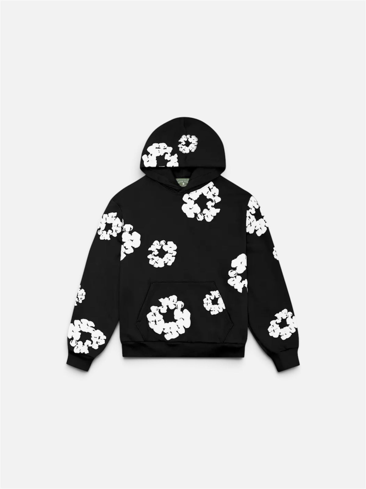 Black Cotton Wreath Hoodie