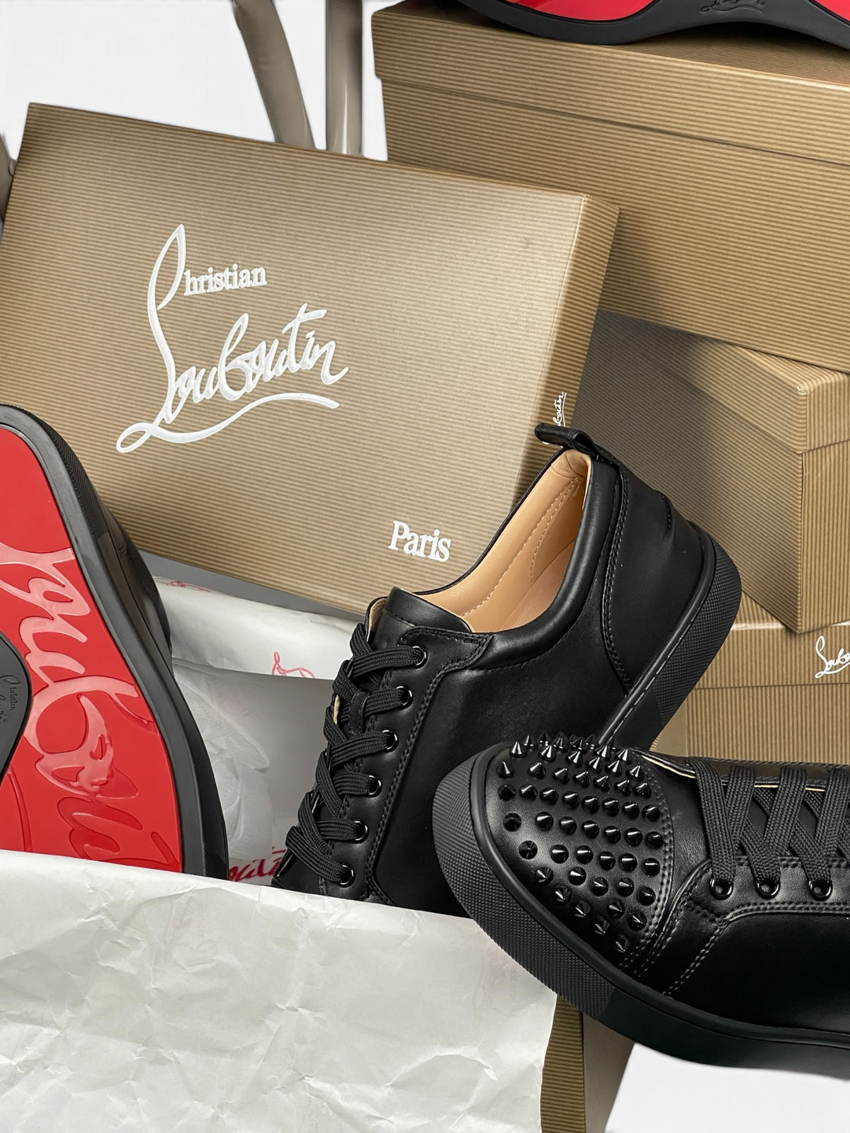 Louboutin Black Leather