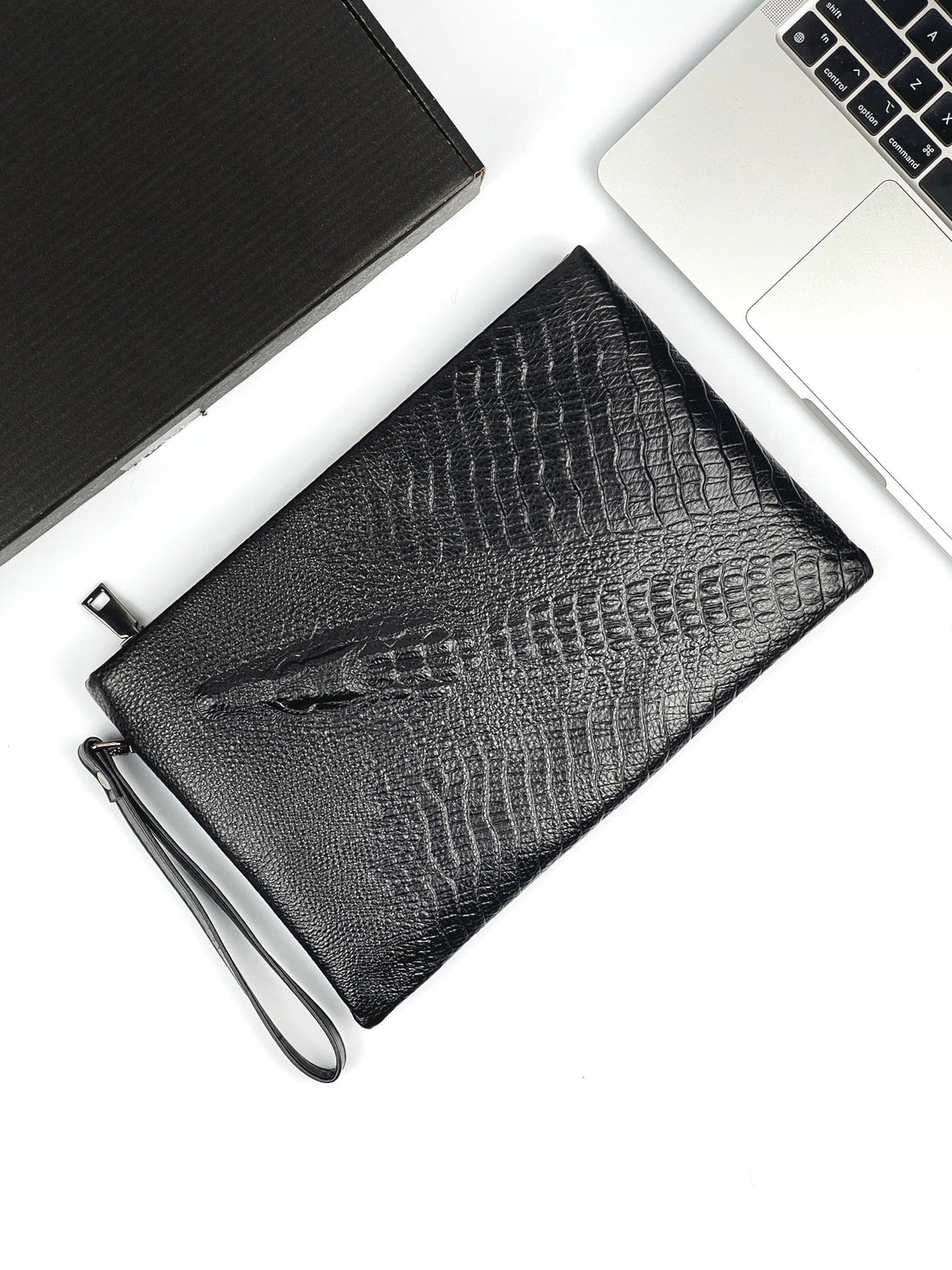 Leather Snake Clutch