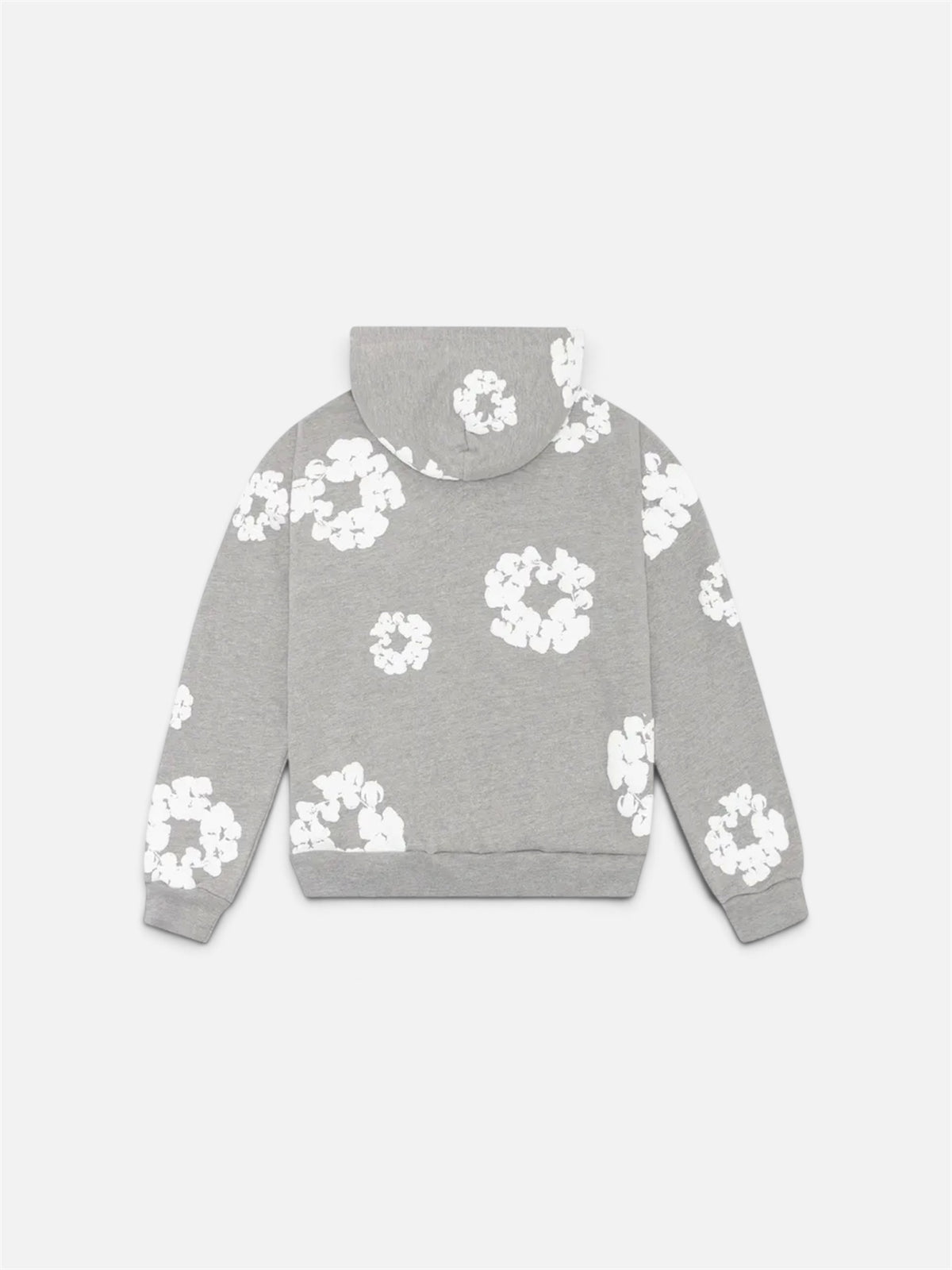 Grey Cotton Wreath Hoodie
