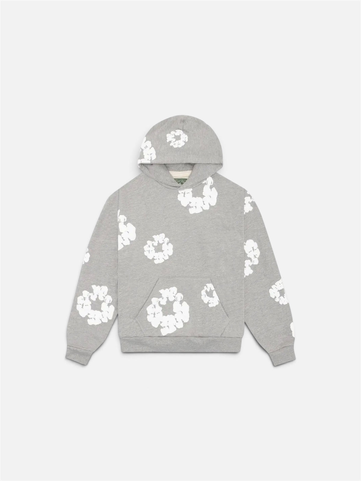 Grey Cotton Wreath Hoodie