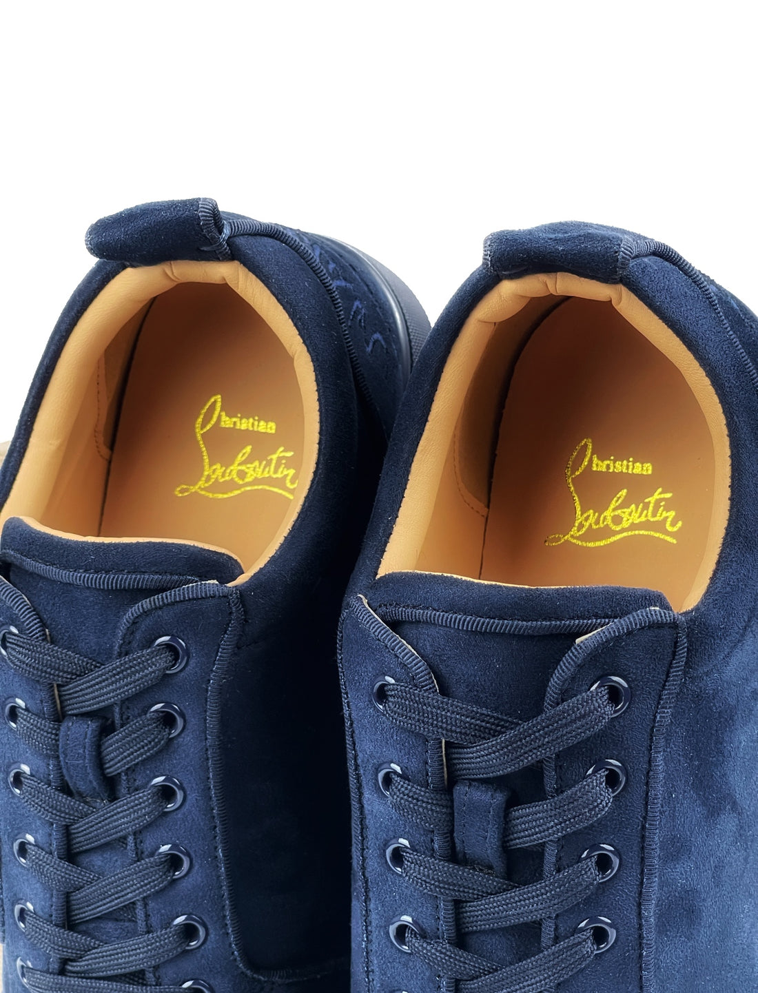 LOUBOUTIN NAVY BLUE VELOUR DRIPLOCKER.BG