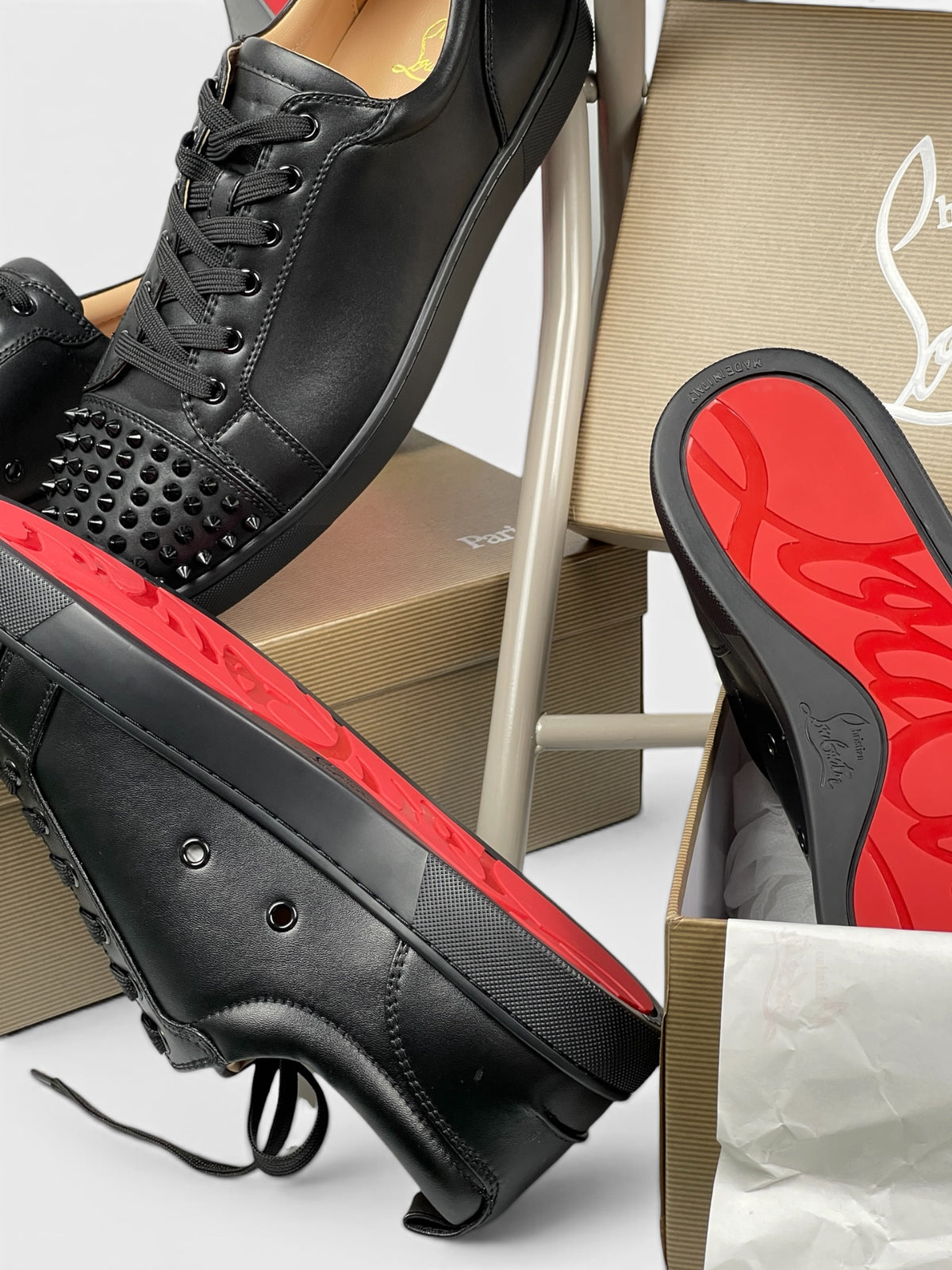 Louboutin Black Leather